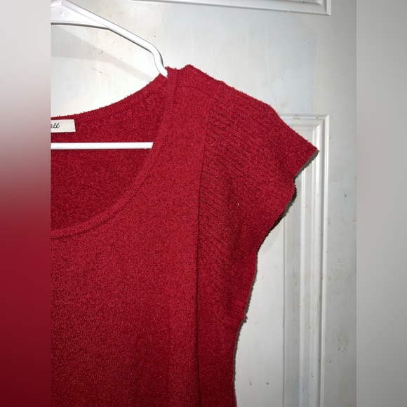 Madewell Red Tie-Front Marin Sweater Tee - Picture 4 of 6